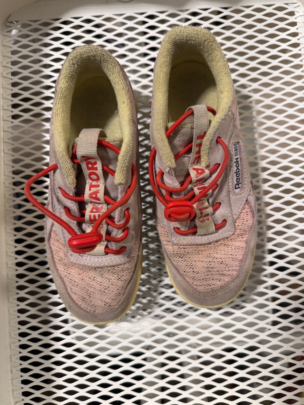 Reebok x the animals observatory Pink & Red Kids Sneakers with Toggle Laces